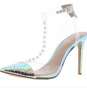 INC Women's Kahtia T-Strap Iridescent Heel